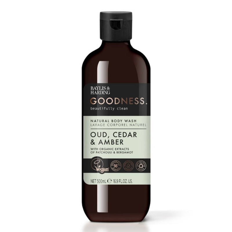 Baylis & Harding Body Wash 500ml – Oud, Cedar & Amber