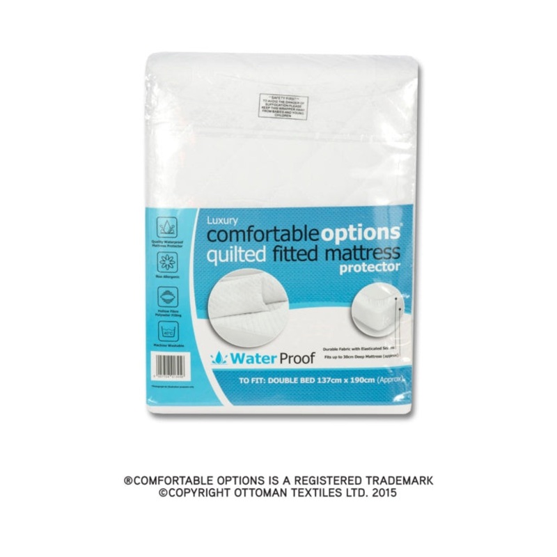 Comfortable Options Waterproof Mattress Protector – Double