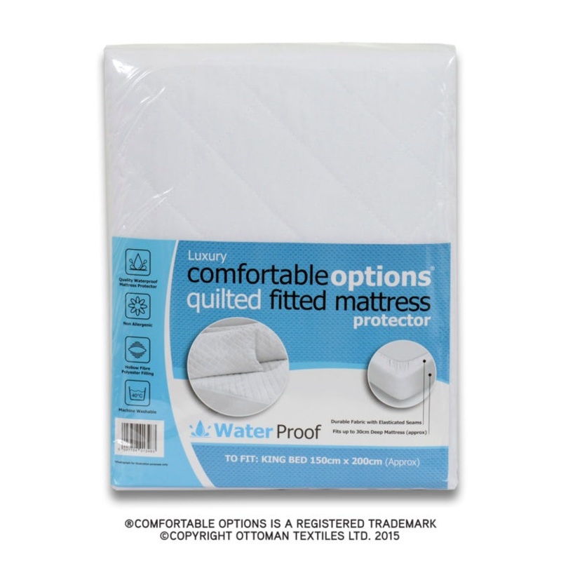 Comfortable Options Waterproof Mattress Protector – King Size