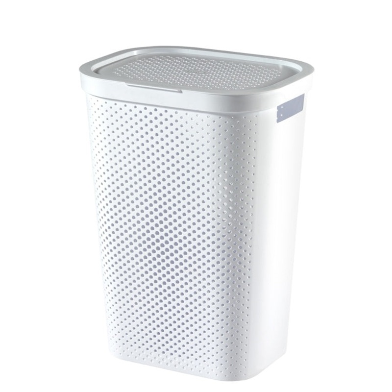 Curver Recycled Infinity Dots Laundry Hamper – 60L White