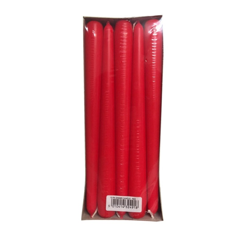Price’s Candles Dinner Candles Pack 10 – Red
