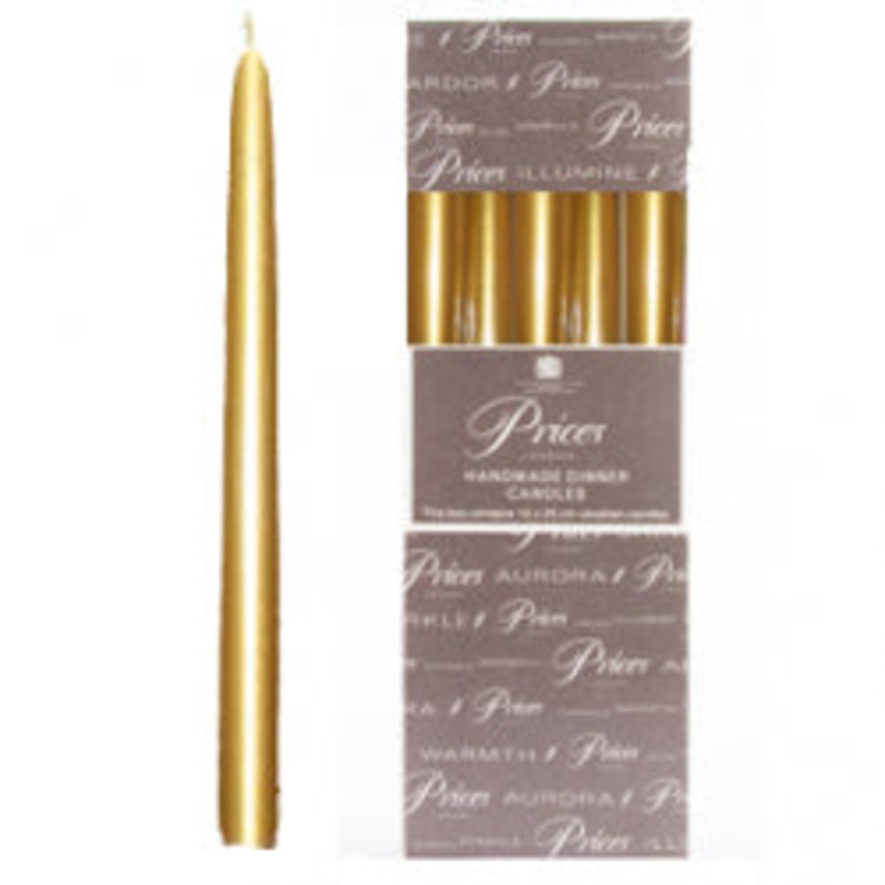 Price’s Candles Venetian 10 Candle – Pack 10 Gold