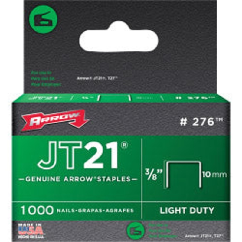 Arrow JT21/T27 Staples – 10mm 3/8in (1000)