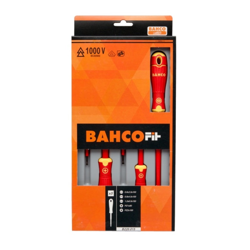 Bahco Bahcofit Insulated Screwdriver Set – 5 Piece