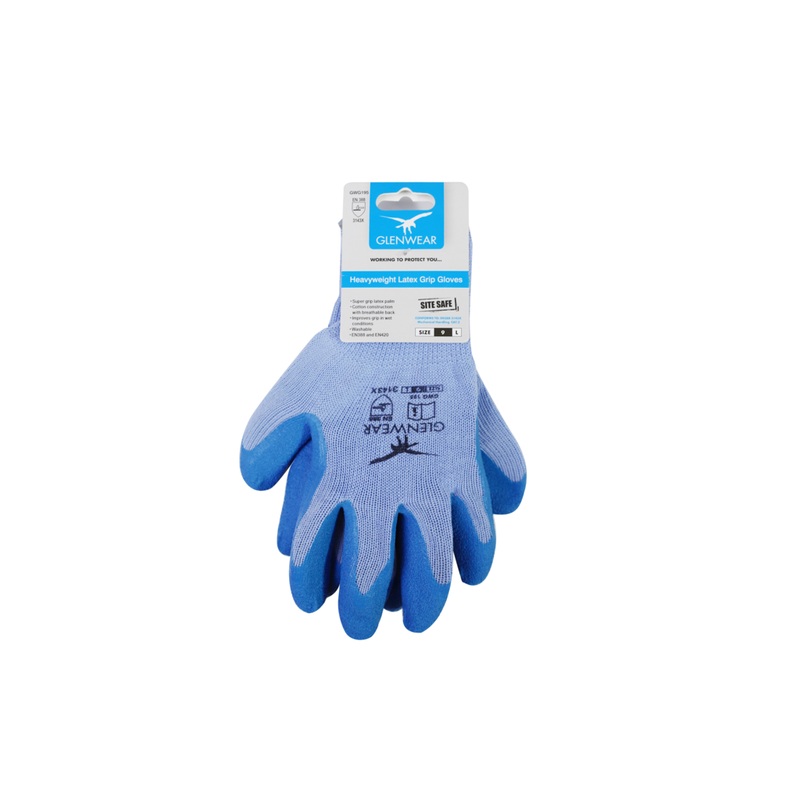 Glenwear Heavyweight Latex Grip Glove – 9 Large