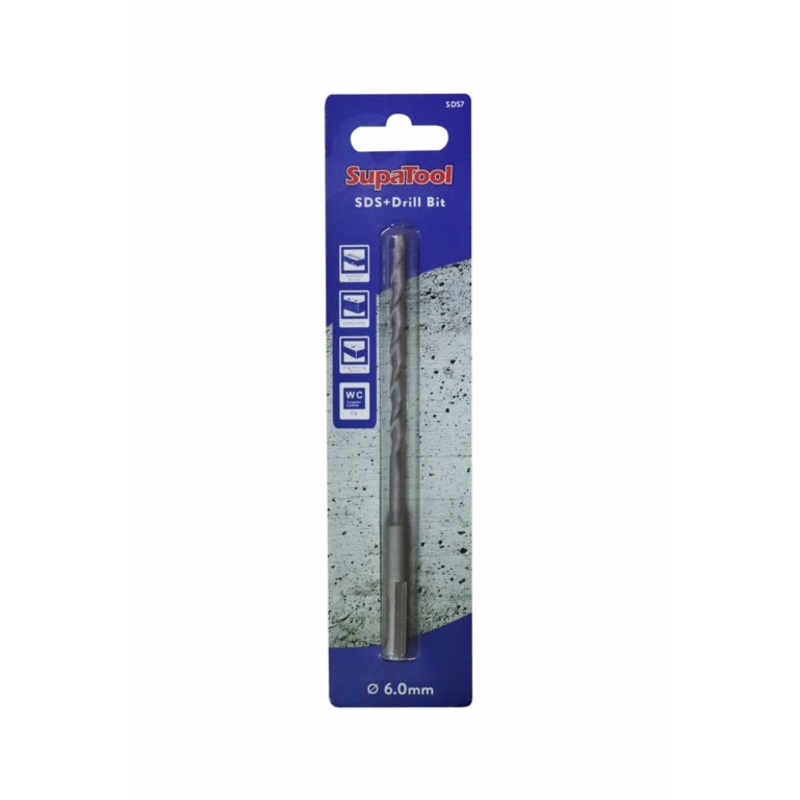 SupaTool Slotted Drill Shaft (SDS) Masonry Drill Bits – 6x160mm