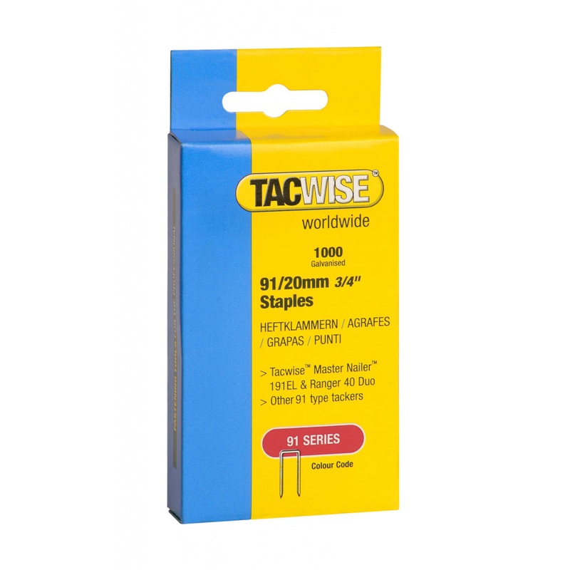 Tacwise Tacker Staples Pack 1000 – 20mm