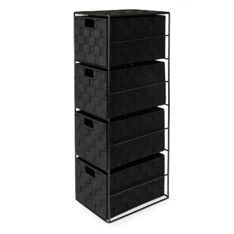 Blue Canyon Madrid 4 Drawer Cabinet – Black
