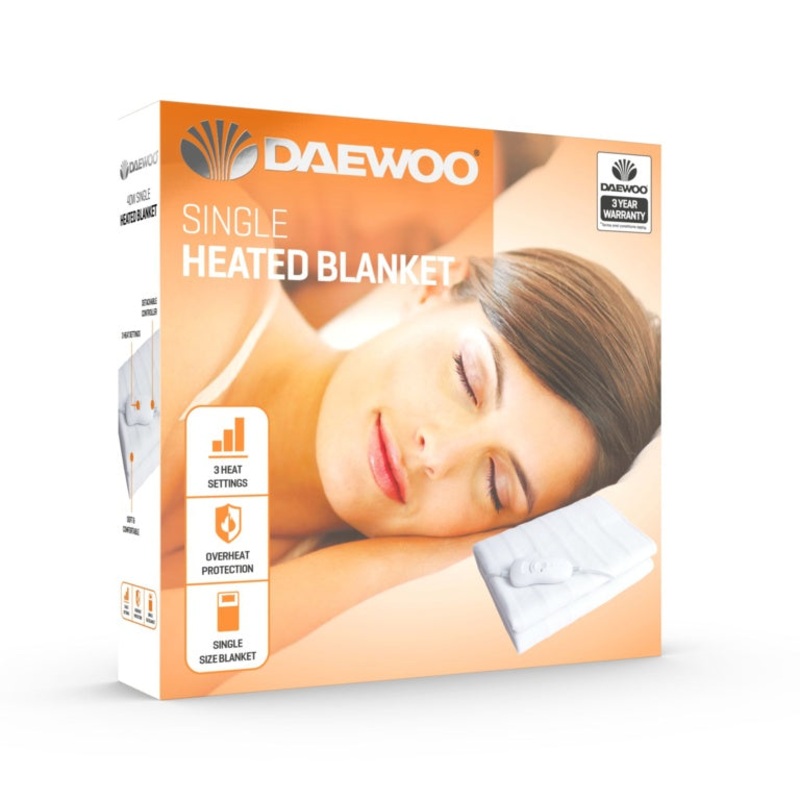Daewoo Electric Heated Blanket – Single 127 x 165 cm