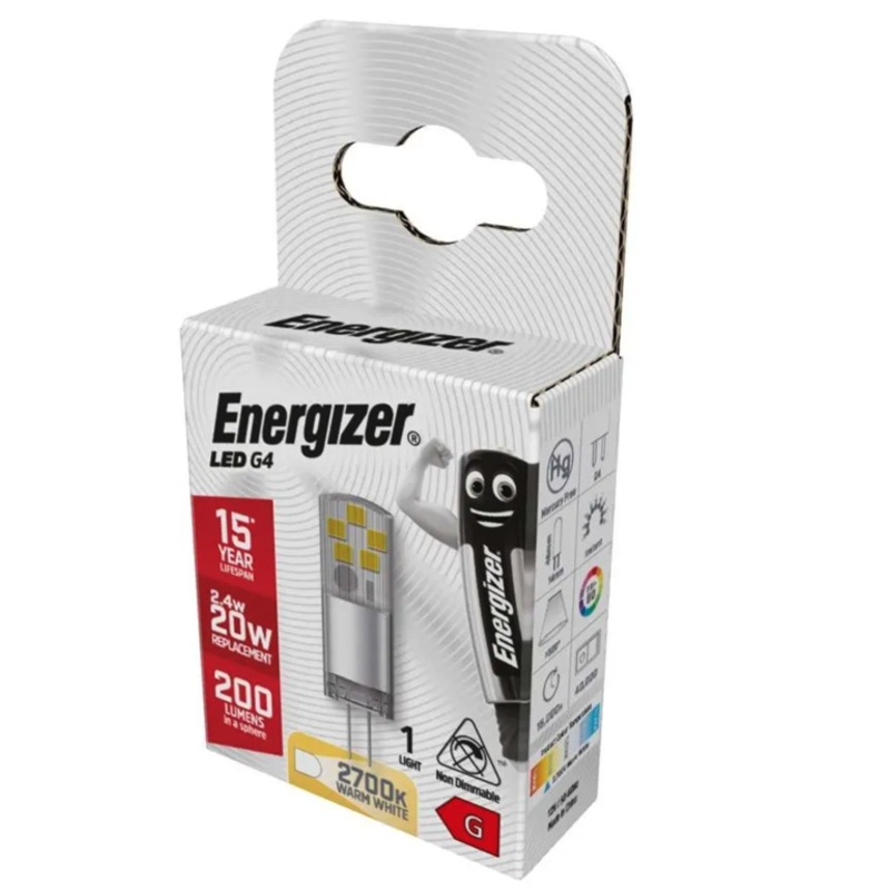Energizer LED G4 215lm 2700k Warm White – 1.8w