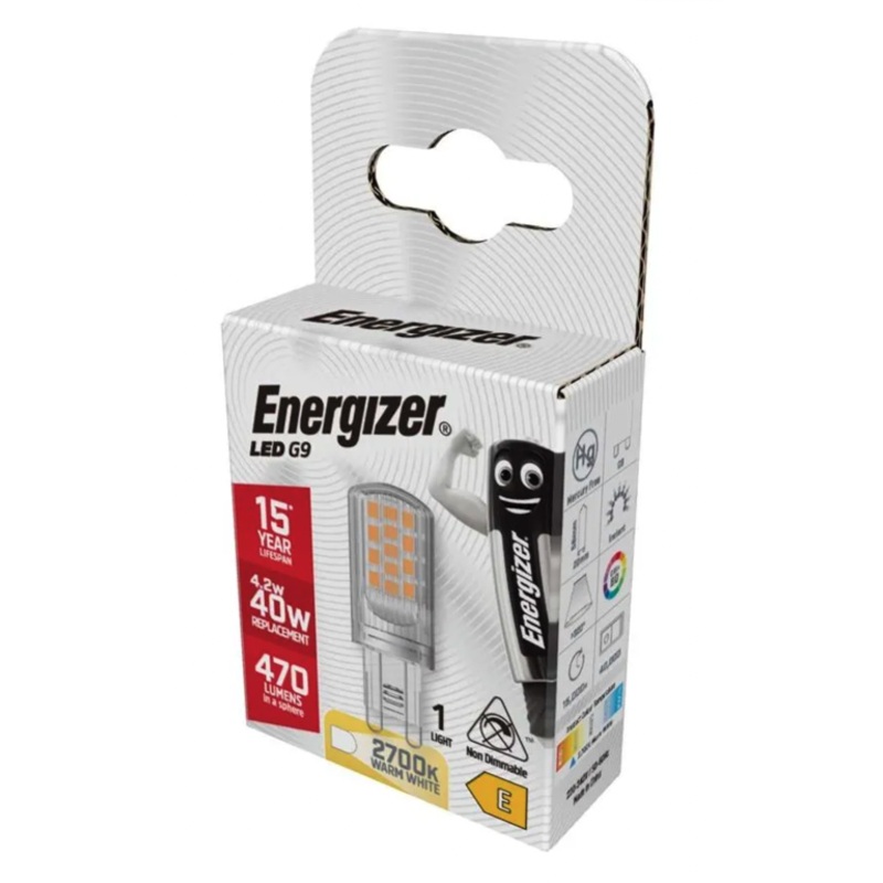 Energizer LED G9 470lm 2700k Warm White – 4.2w
