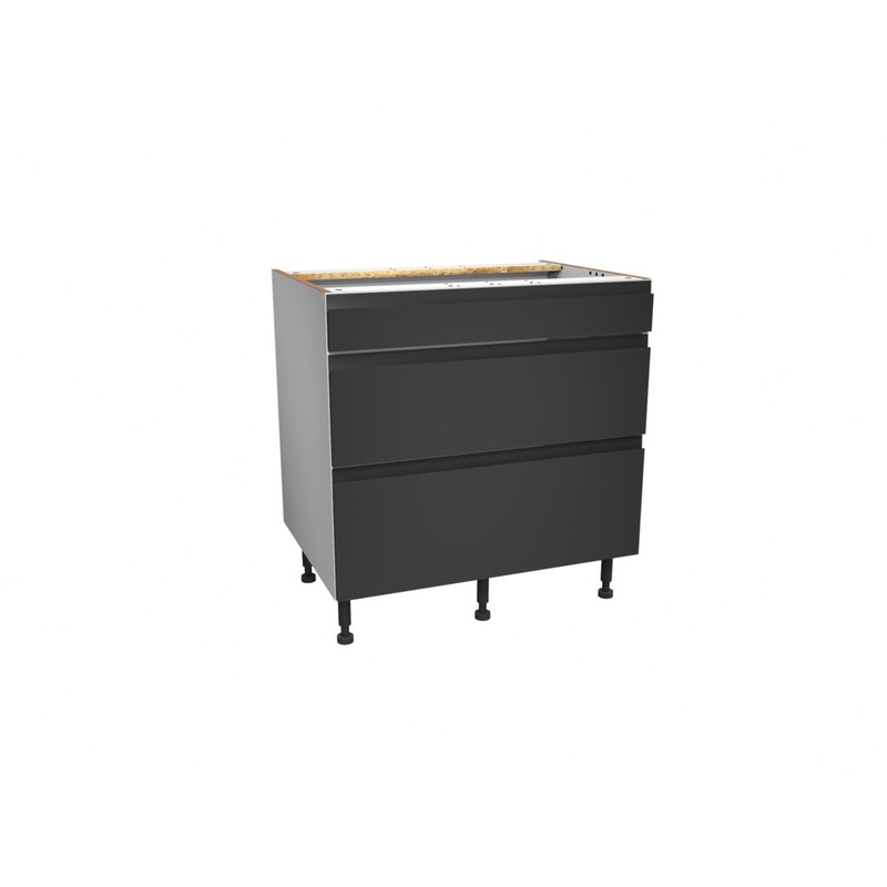 Gower Rapide+ Capri Dark Matt Grey 3 Drawer Pack – 800mm