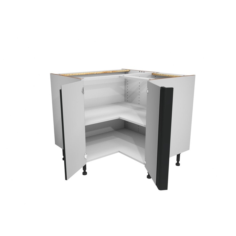 Gower Rapide+ Capri Dark Matt Grey Larder Corner Base – 935mm Pack 2