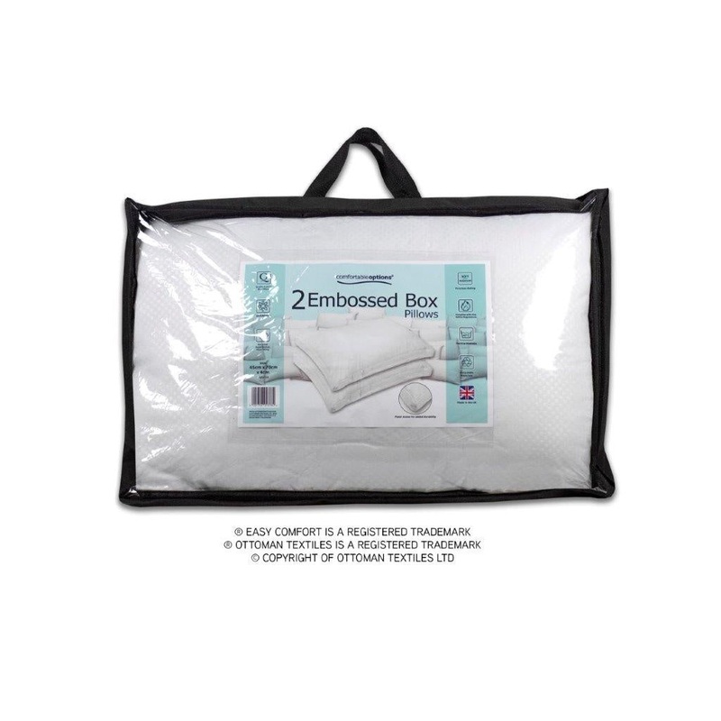 Ottoman Embossed Box Pillows – Twin Pack