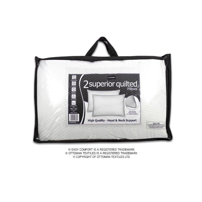 Ottoman Superior Quilted Pillows – Twin Pack