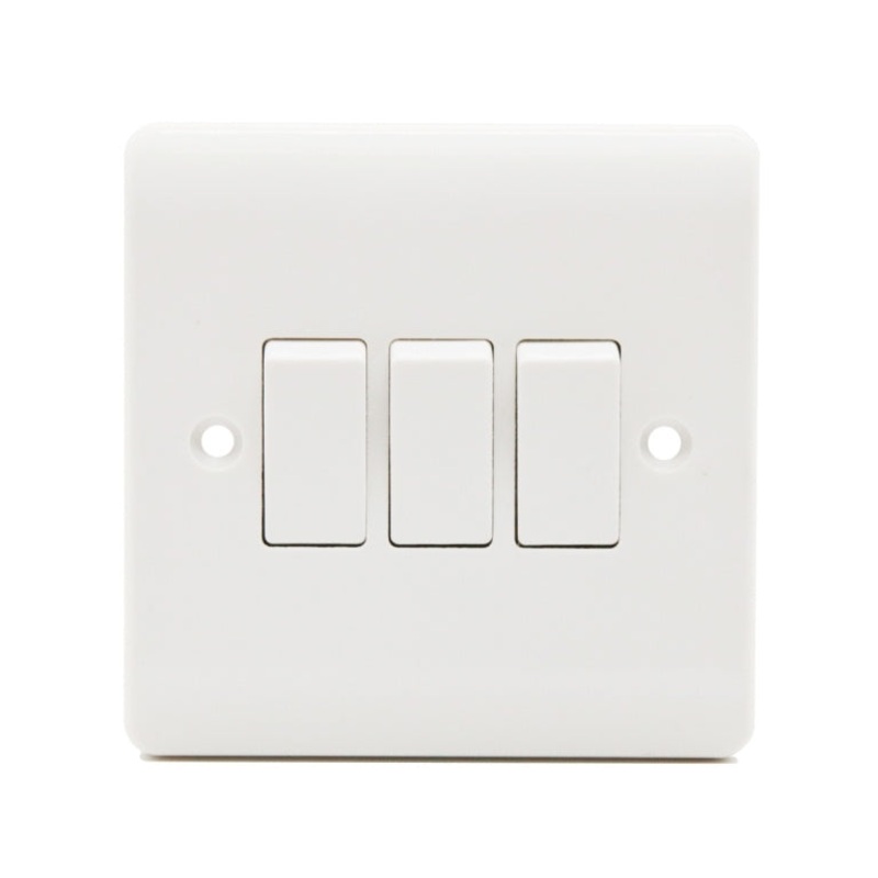 Securlec 3 Gang 2 Way Light Switch