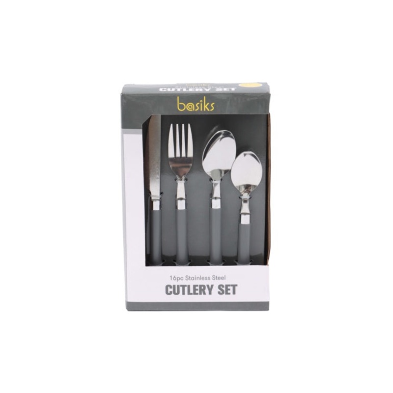 Basiks Stainless Steel Cutlery Set – 16 Piece