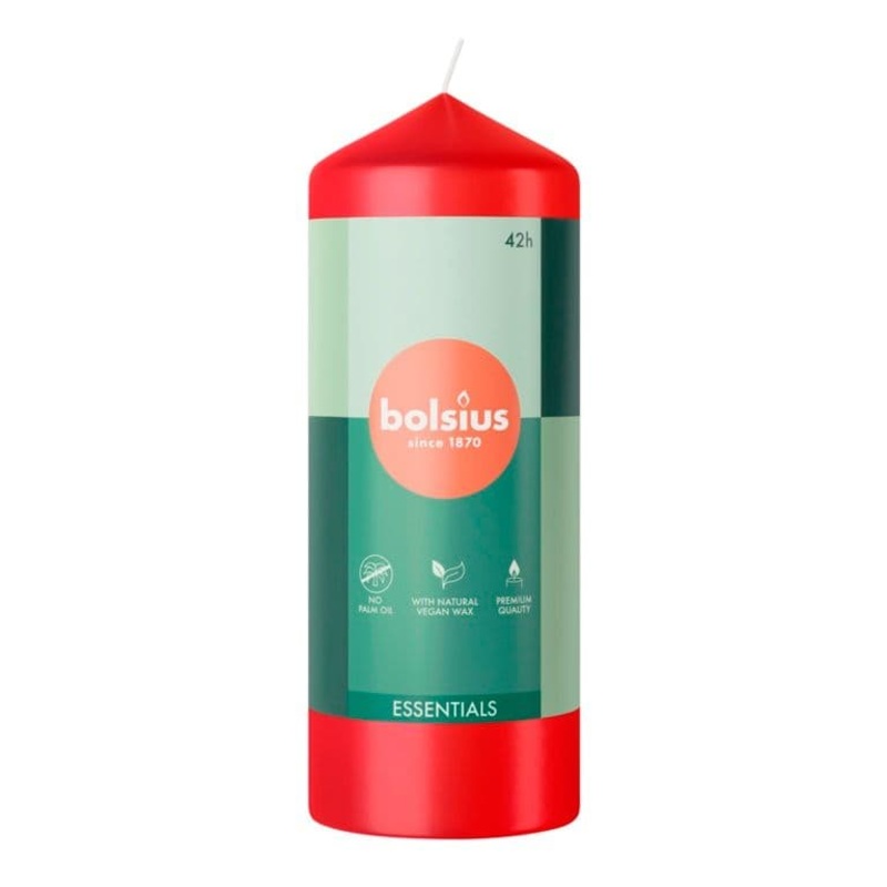 Bolsius Pillar Candle Delicate Red – 150mm x 58mm