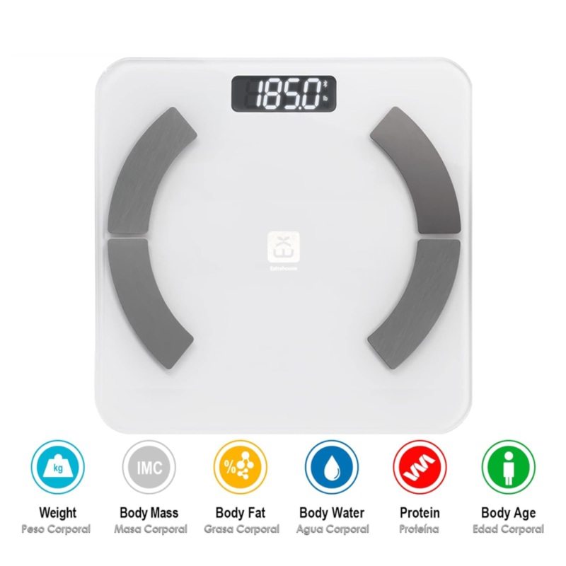 Extrastar Bluetooth Smart Digital Scale – White