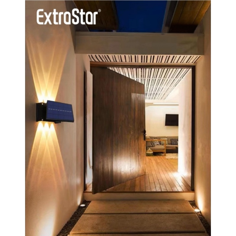Extrastar LED Solar Up & Down Wall Lamp – 6500k