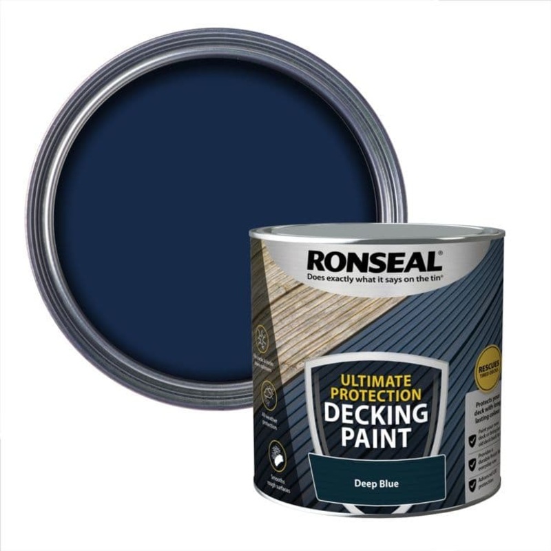 Ronseal Ultimate Protection Decking Paint 2.5L – Deep Blue