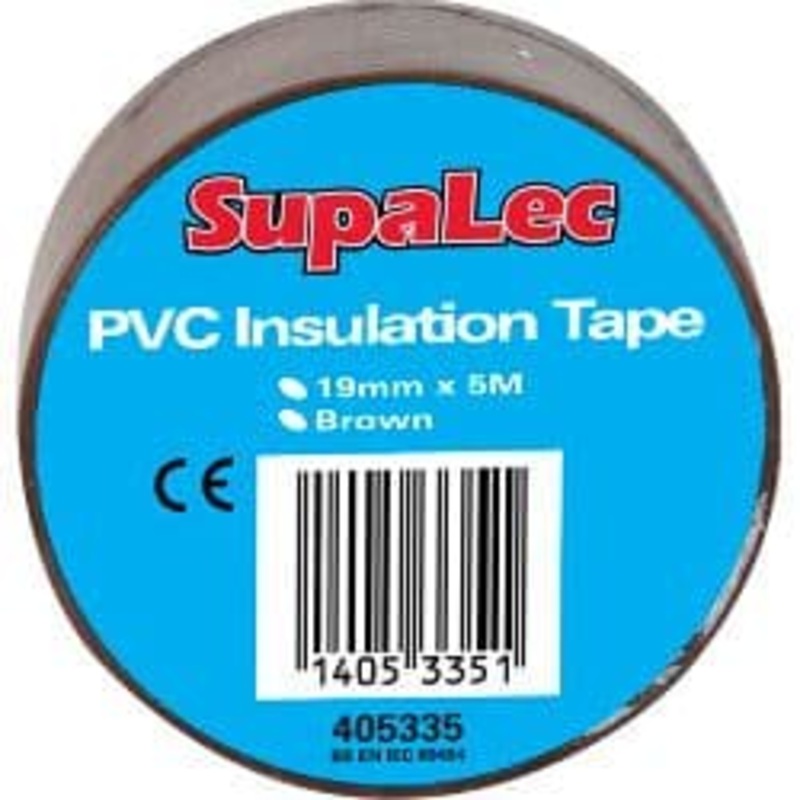 Securlec PVC Insulation Tape Pack 10 – Brown 5m