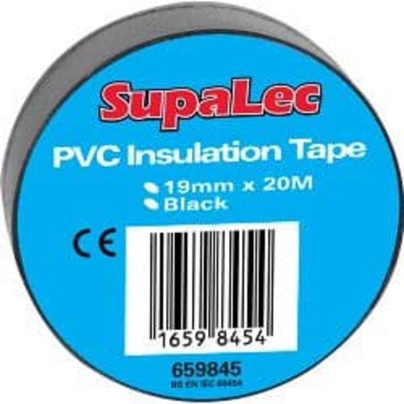 Securlec PVC Insulation Tapes – Black 20m Pack 10