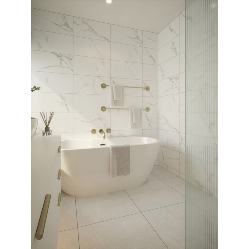 Skyline Quebec Gloss Whtie Wall Tile 600 x 300mm – 0.9m2
