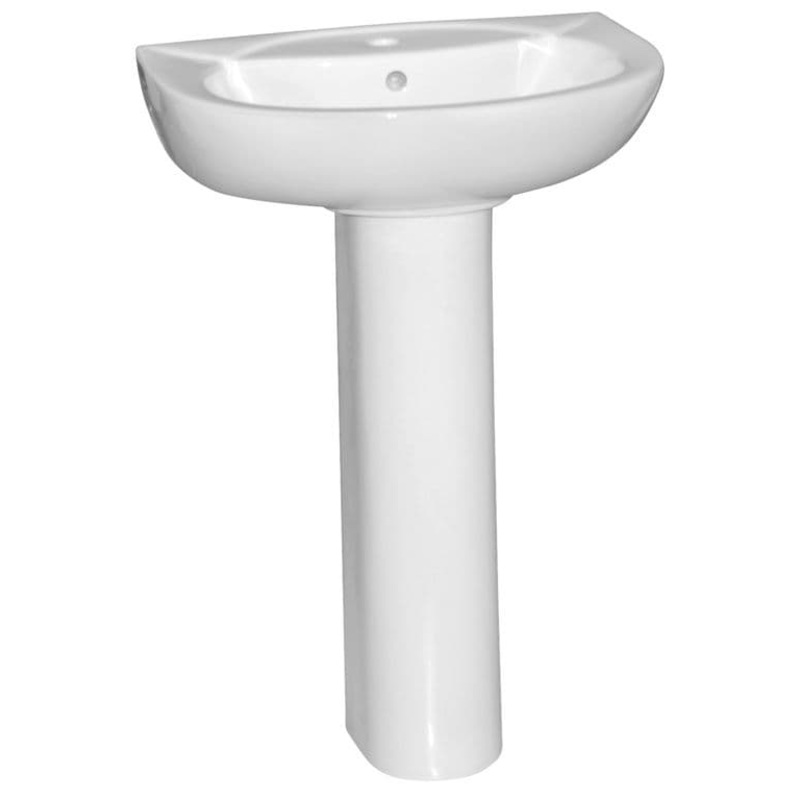 SupaPlumb Basin & Pedestal In A Box – 1 Tap Hole