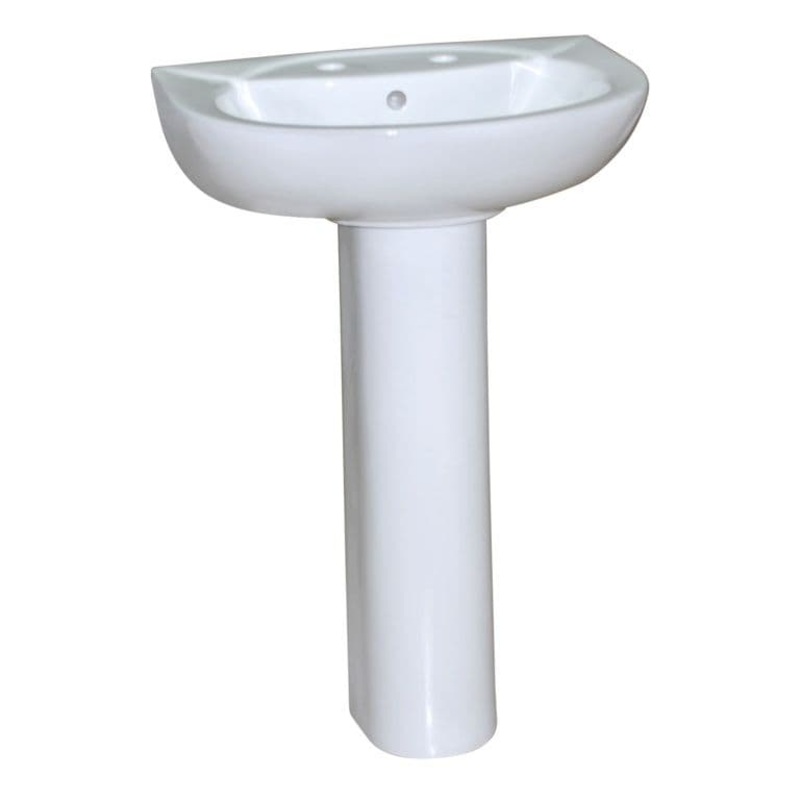 SupaPlumb Basin & Pedestal In A Box – 2 Tap Hole