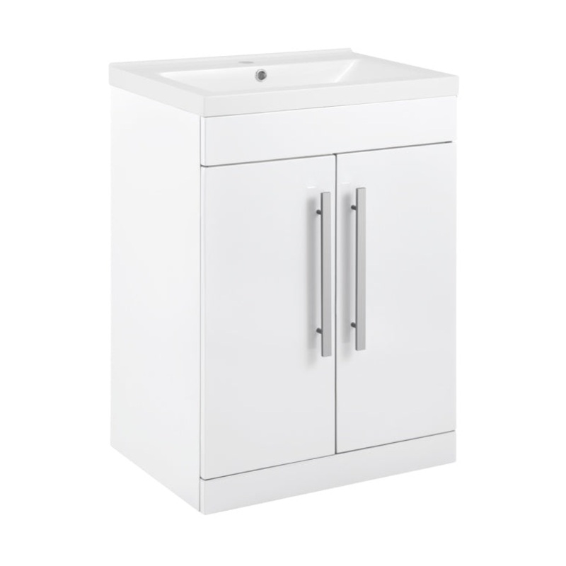 SP Avalon 2 Door Gloss White Basin Unit – 600mm