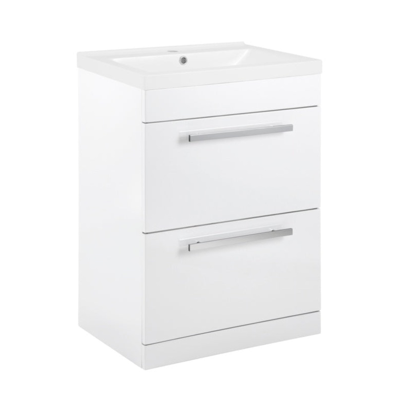 SP Avalon 2 Drawer Gloss White Basin Unit – 600mm
