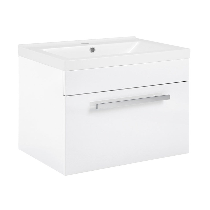 SP Avalon Gloss White Wall Hung Drawer Basin Unit – 600mm