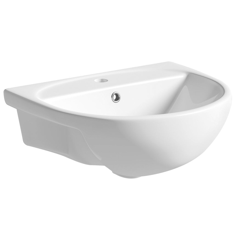 SP Cloakroom Collection Semi Recessed Basin 515mm – W: 515mm D: 430mm