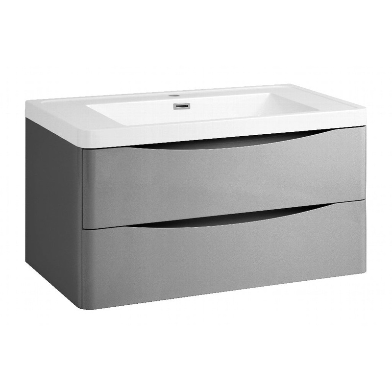 SP Ocata Grey Wall Hung Vanity Unit – 900mm