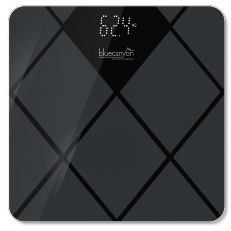 Blue Canyon Diamond Design White Display Digital Scale – Black