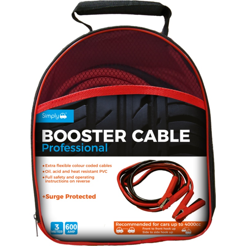 Simply Brand’s Professional Jump Leads – 600 amp x 3m