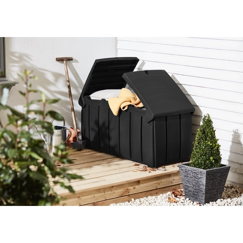 Strata Outdoor Garden Storage Box – 322L Black