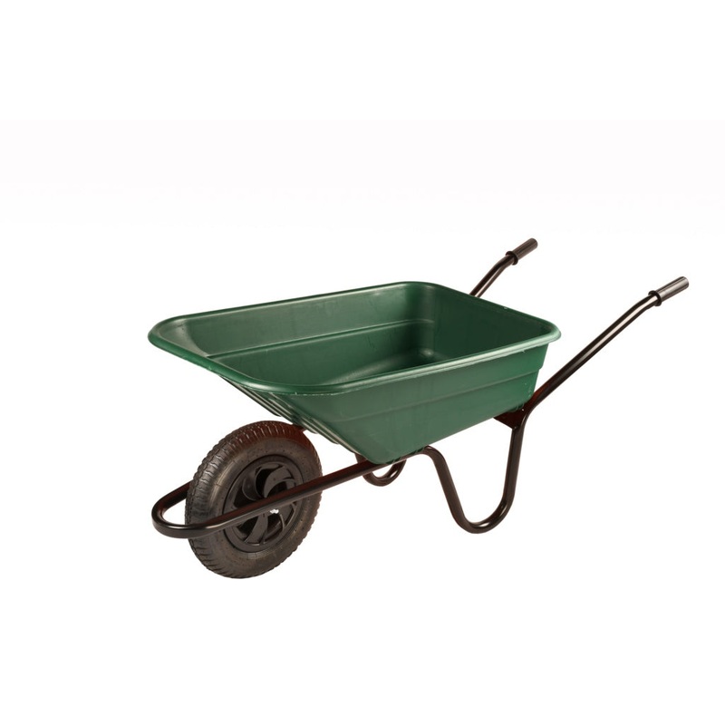 Walsall Poly Wheel Barrow – 90L Shire Green