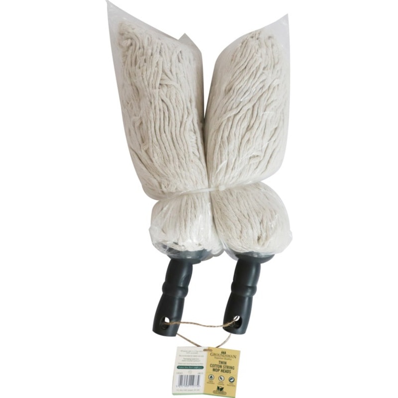Groundsman Bamboo Deluxe Mop Head Refills – Twin Pack
