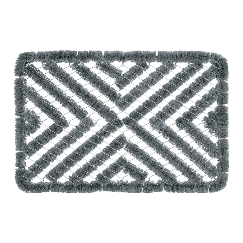 Groundsman Rectangular Wire Scraper Mat Grey – 40 x 60cm