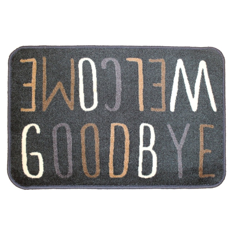 Groundsman Supersoft Washable Mat 50 x 75cm – Welcome/Goodbye Grey