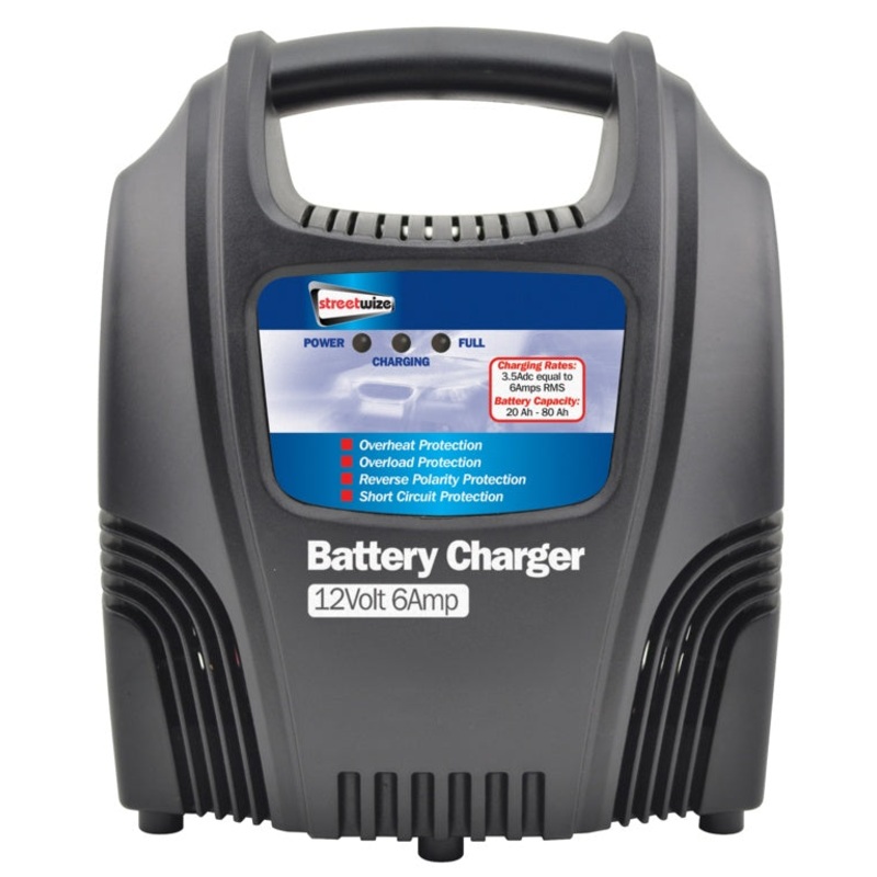 Streetwize Compact Battery Charger 6amp – 12v