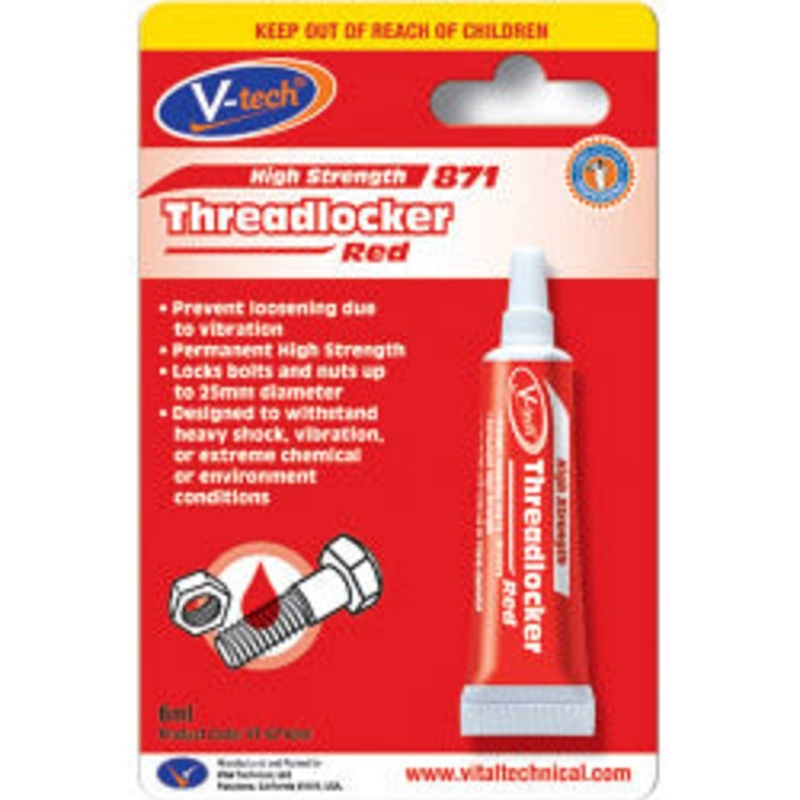 Streetwize V-Tech Threadlocker – 6g – Red