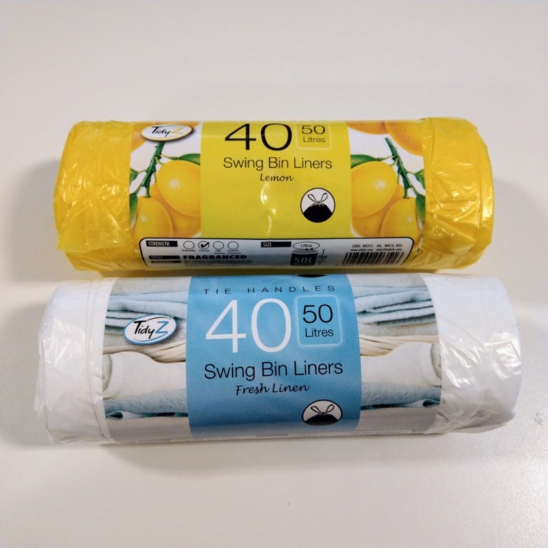 Tidyz Fragranced Jumbo Swing Bin Liners – Pack 40