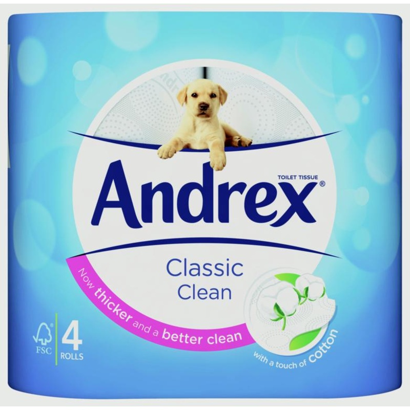 Andrex White Toilet Roll – Pack 4
