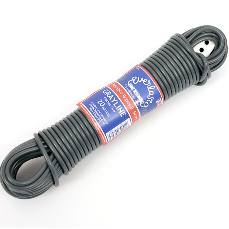 Everlasto Grayline PVC Clothes Line – 20m