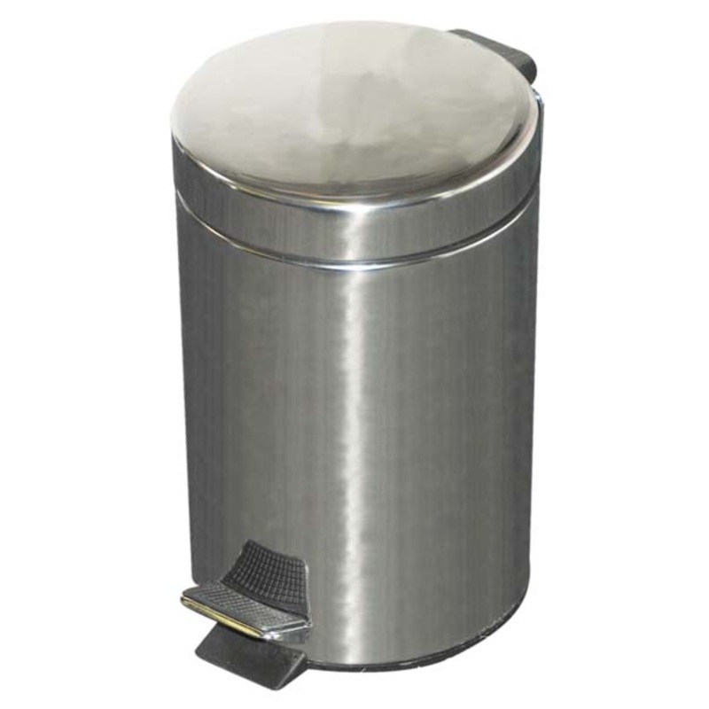 Kingfisher Pedal Bin Stainless Steel – 12L