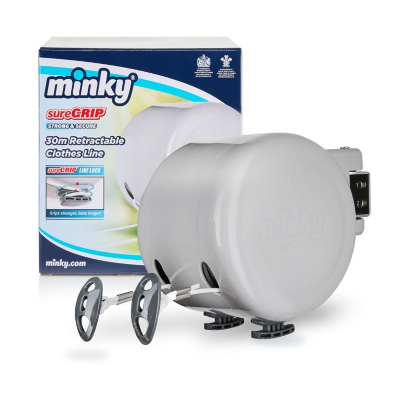 Minky Suregrip Retractable Clothes Line – 2 x 15m