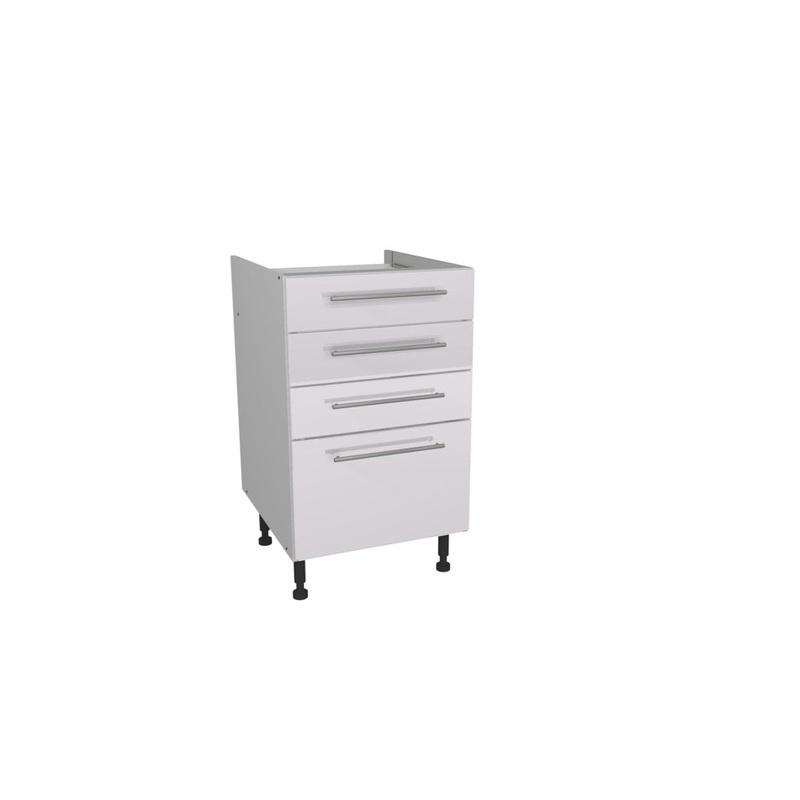Gower Rapide+ Paris White 4 Drawer Unit – 500mm